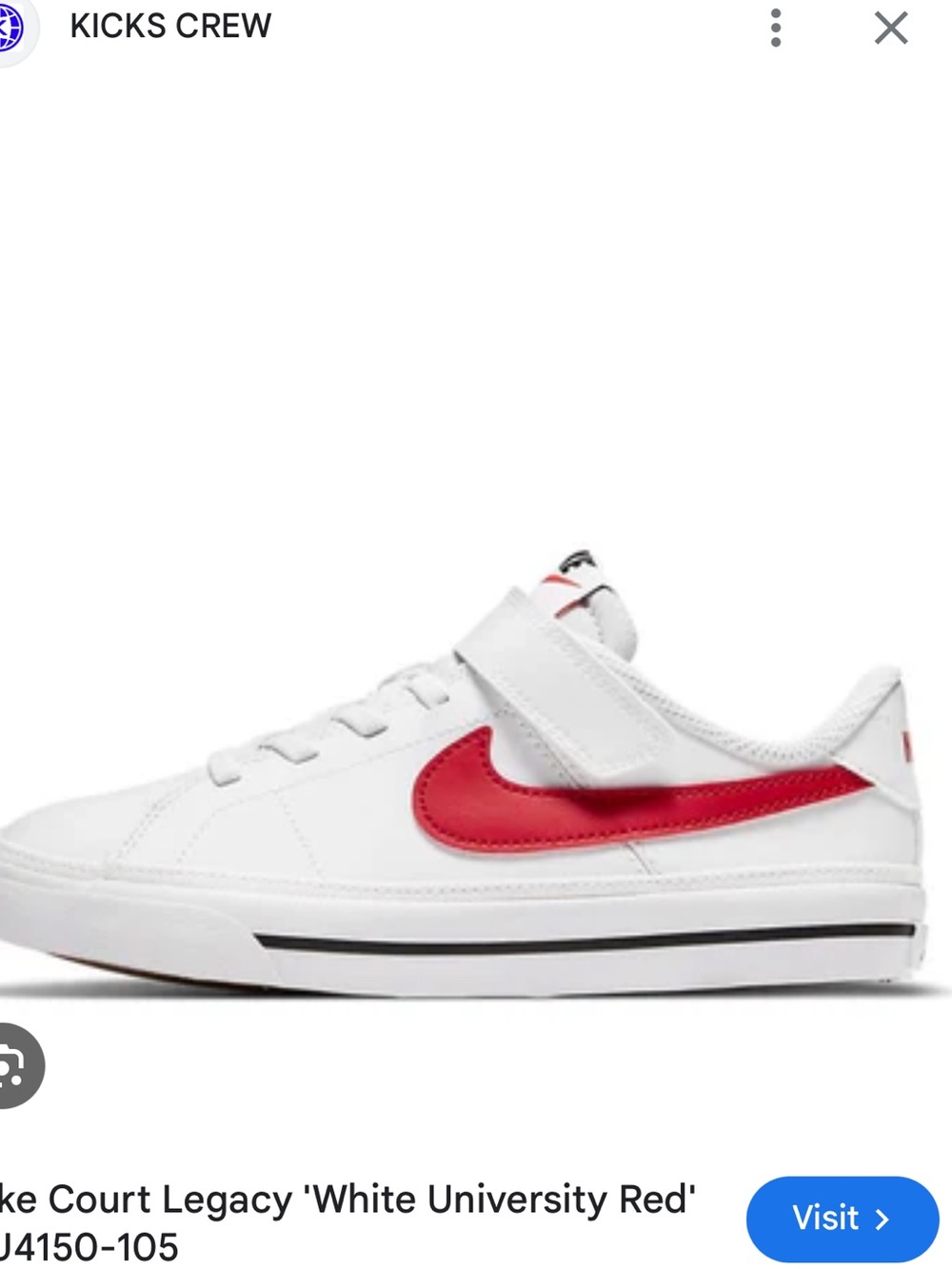 Nike red white court legacy